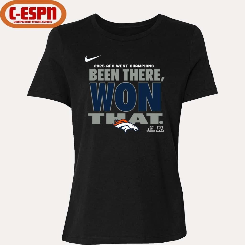Denver Broncos Nike Been There, Won That 2025 AFC West Division Champions shirt