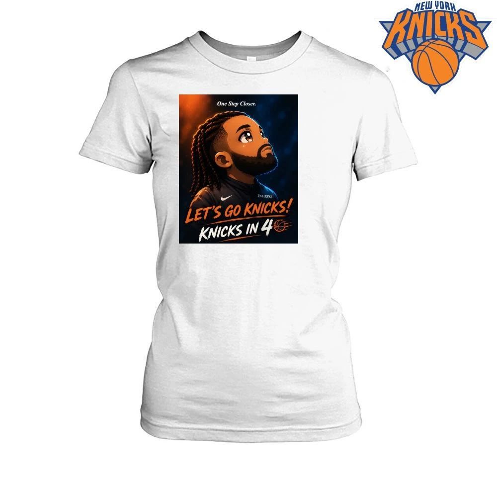 Jalen Brunson New York Knicks Lets Go Knicks In 4 Zakletics Cartoon Anime Basketball NBA Finals 2026 Shirt