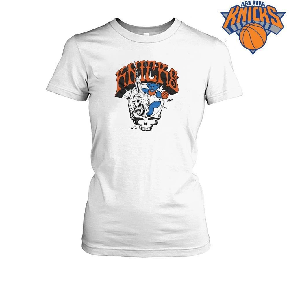 New York Knicks Grateful Dead Dancing Bear Steal Your Face Skull Empire State Building NBA Finals 2026 Shirt