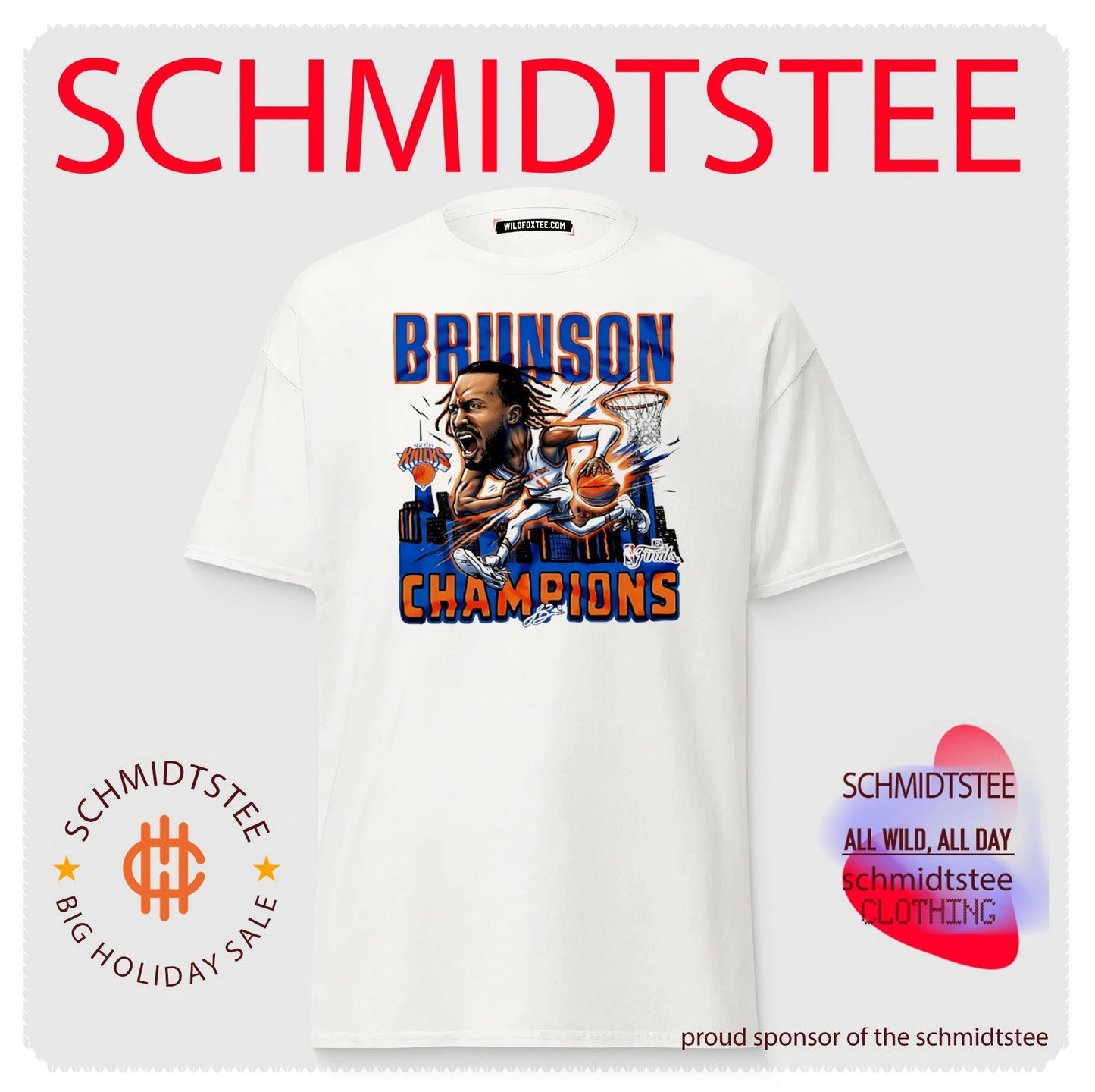 Jalen Brunson New York Knicks 2026 NBA Finals Champions Cotton Shirt