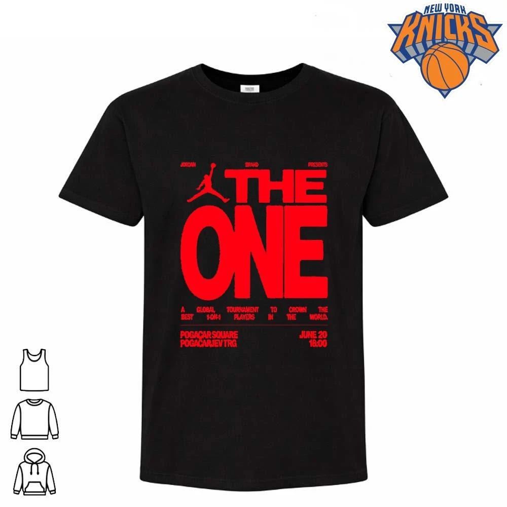 Jordan Brand The One Global Basketball Tournament 1 On 1 Pogačar Square New York Knicks Champions NBA 2026 shirt