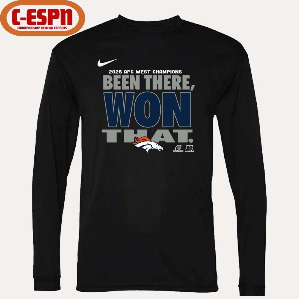 Denver Broncos Nike Been There, Won That 2025 AFC West Division Champions shirt