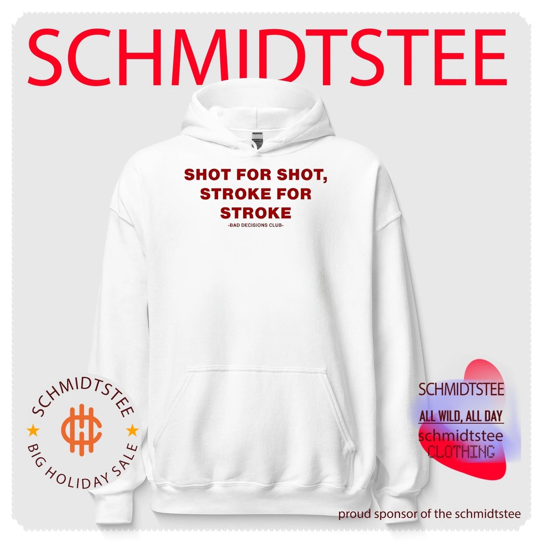 Shot for shot stroke for stroke bad decision club text shirt