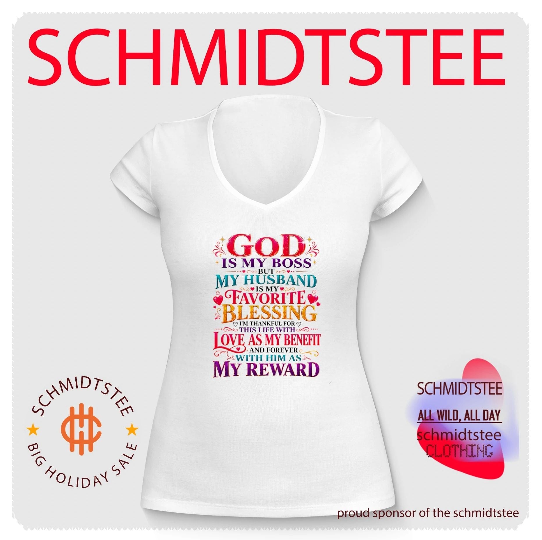 God is my boss but my husband is my favorite blessing I’m thankful for this life shirt