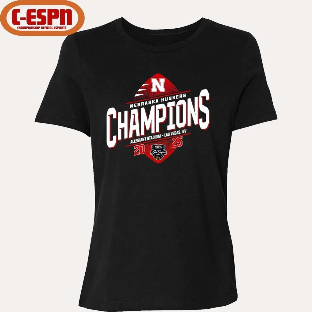 Nebraska Huskers SRS Distribution Las Vegas Bowl Champions T-shirt