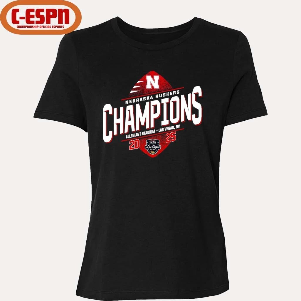 Nebraska Huskers SRS Distribution Las Vegas Bowl Champions T-shirt