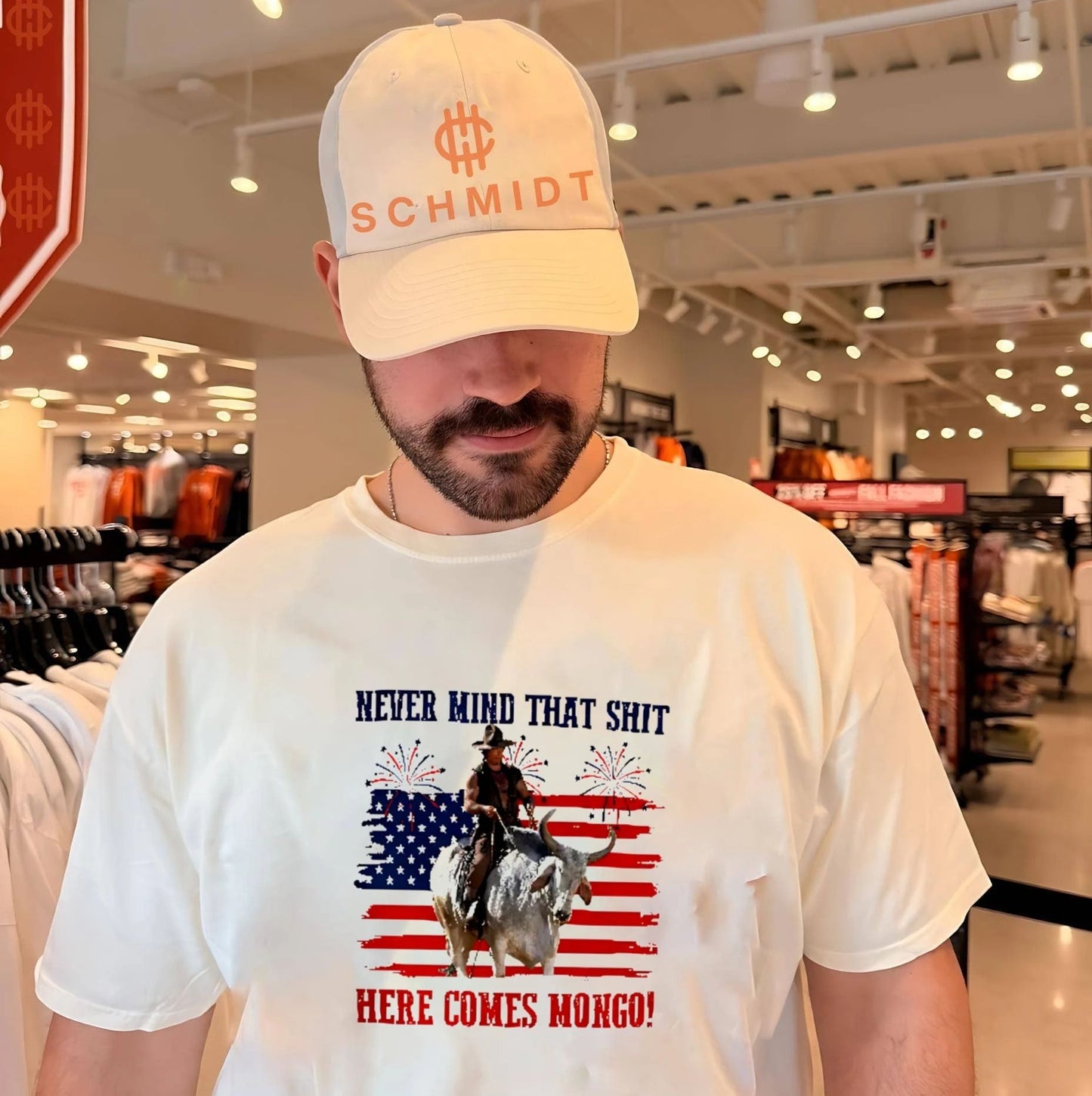Blazing Saddles Never Mind That Shit Here Comes Mongo 4th of July Shirt