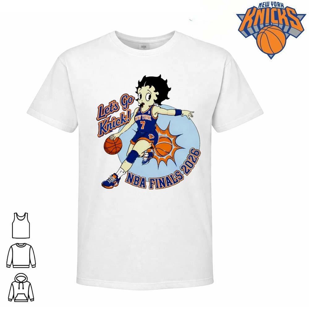 New York Knicks Betty Boop Fan Art Lets Go Knicks NBA Finals 2026 Shirt