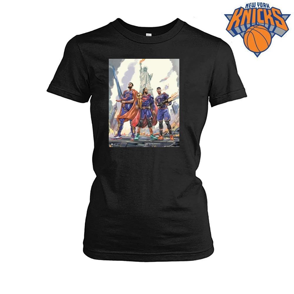 New York Knicks Champions NBA 2026 Karl Anthony Towns Jalen Brunson Josh Hart Superheroes Shirt