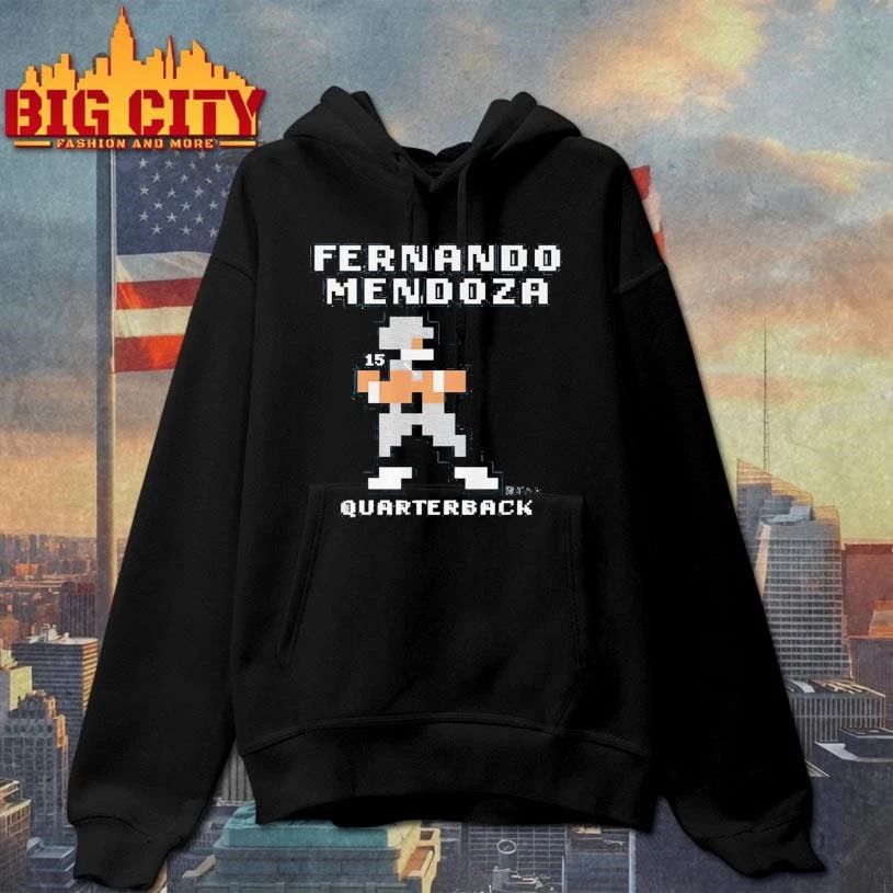 Fernando Mendoza Vegas Retro Baller Pixel Art Shirt