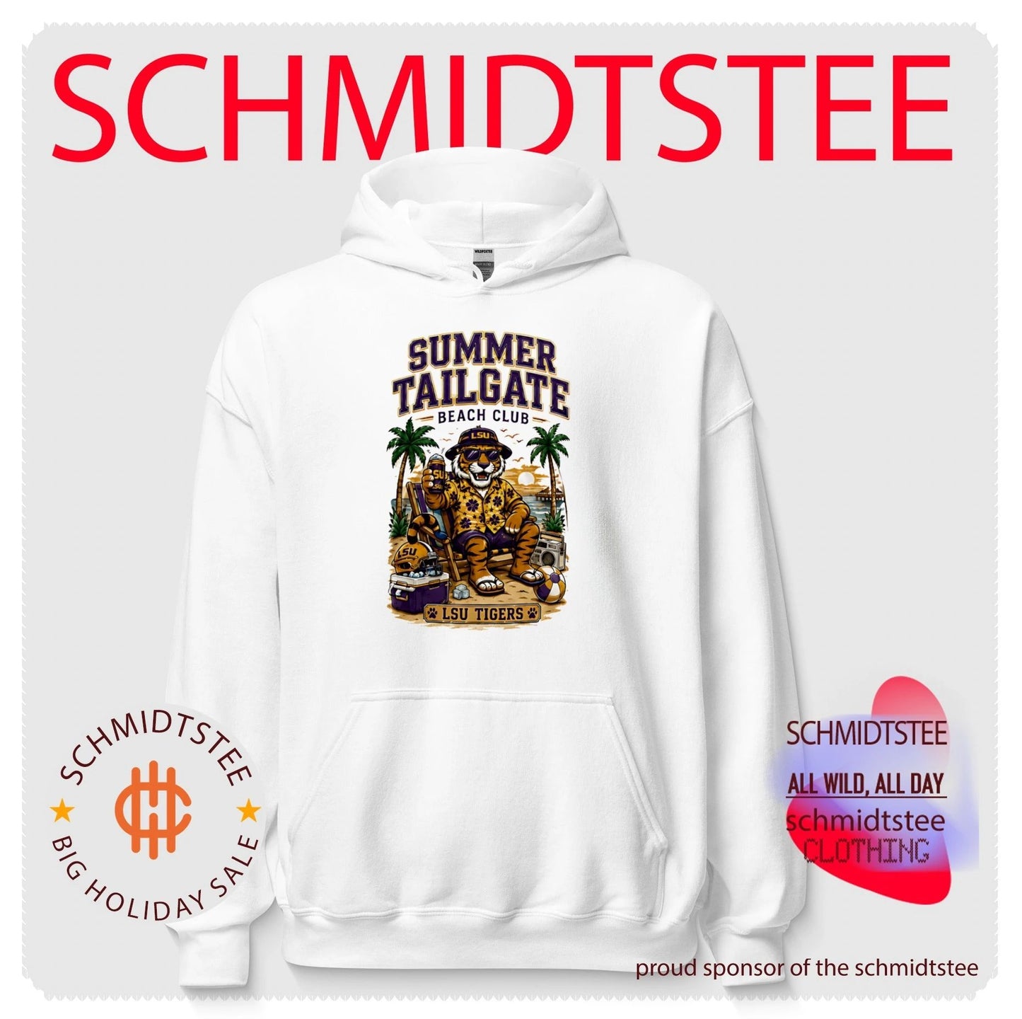 Lsu Tigers Summer Tailgate Beach Club mascot shirt