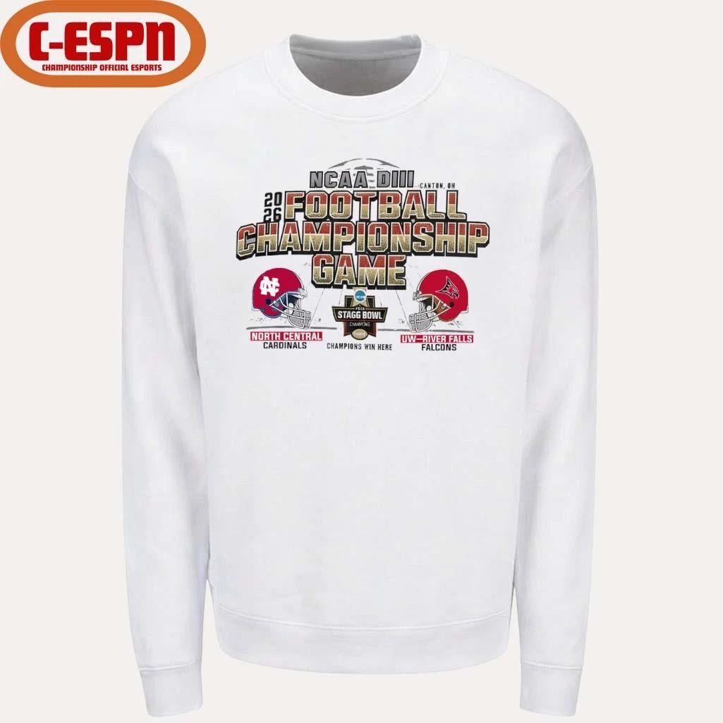 UW–River Falls Vs North Central 2025-26 NCAA DIII Football Championship Game Head To Head T-Shirt