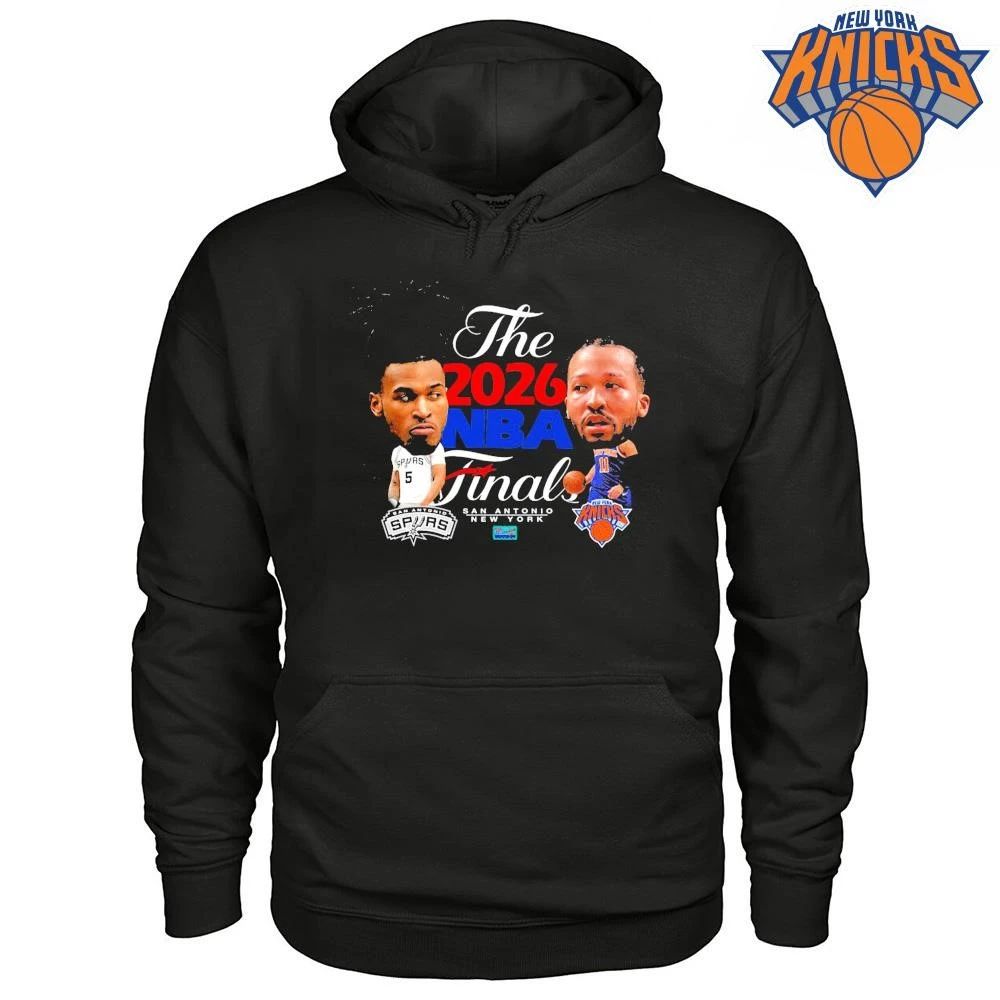 NBA Finals 2026 Game 1 Dejounte Murray San Antonio Spurs vs Jalen Brunson New York Knicks Big Head Caricature Bootleg Vintage T Shirt