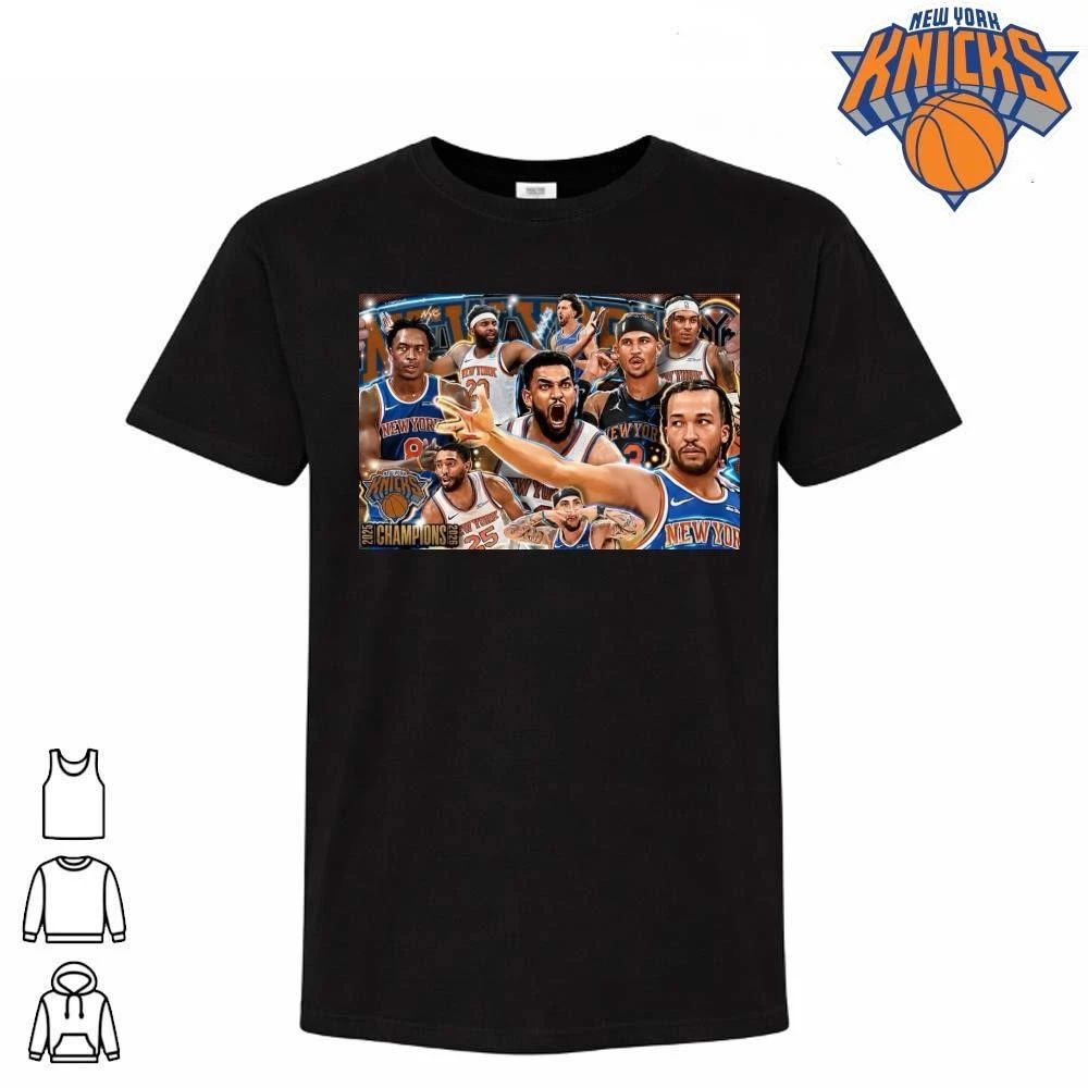 New York Knicks Champions NBA 2026 Roster Team Celebration Collage Shirt