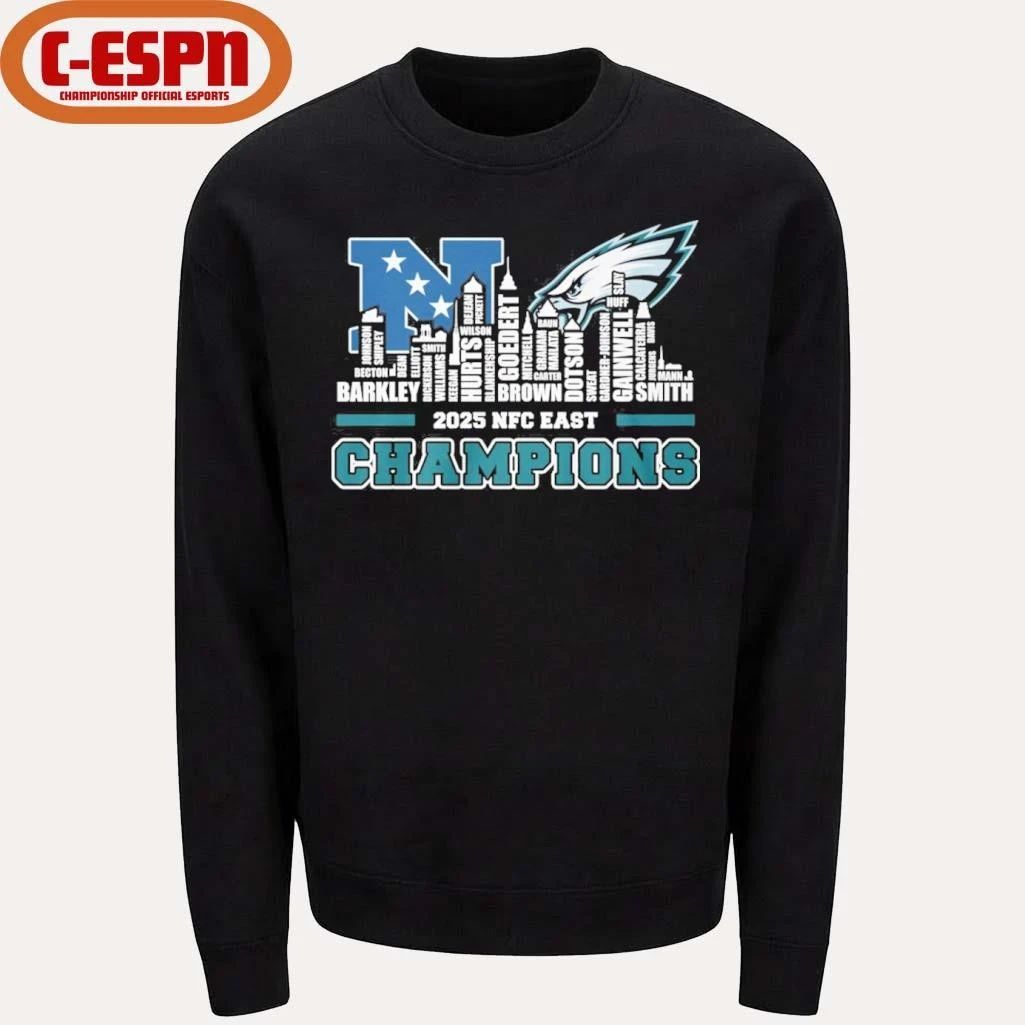Philadelphia Eagles Typo Team Names 2025 NFC East Champions Shirt