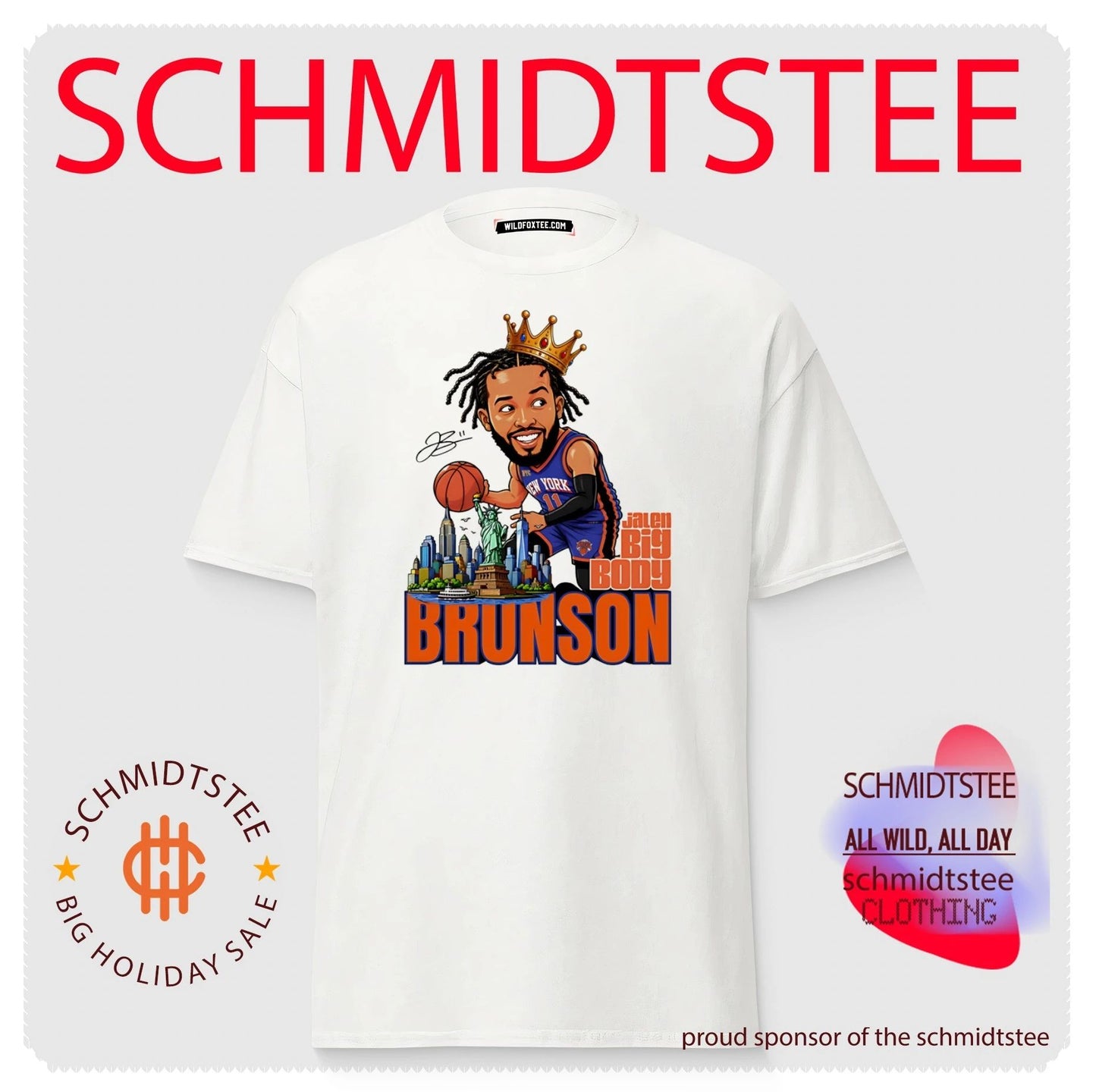 New York Knicks Jalen Brunson big body caricature signature shirt