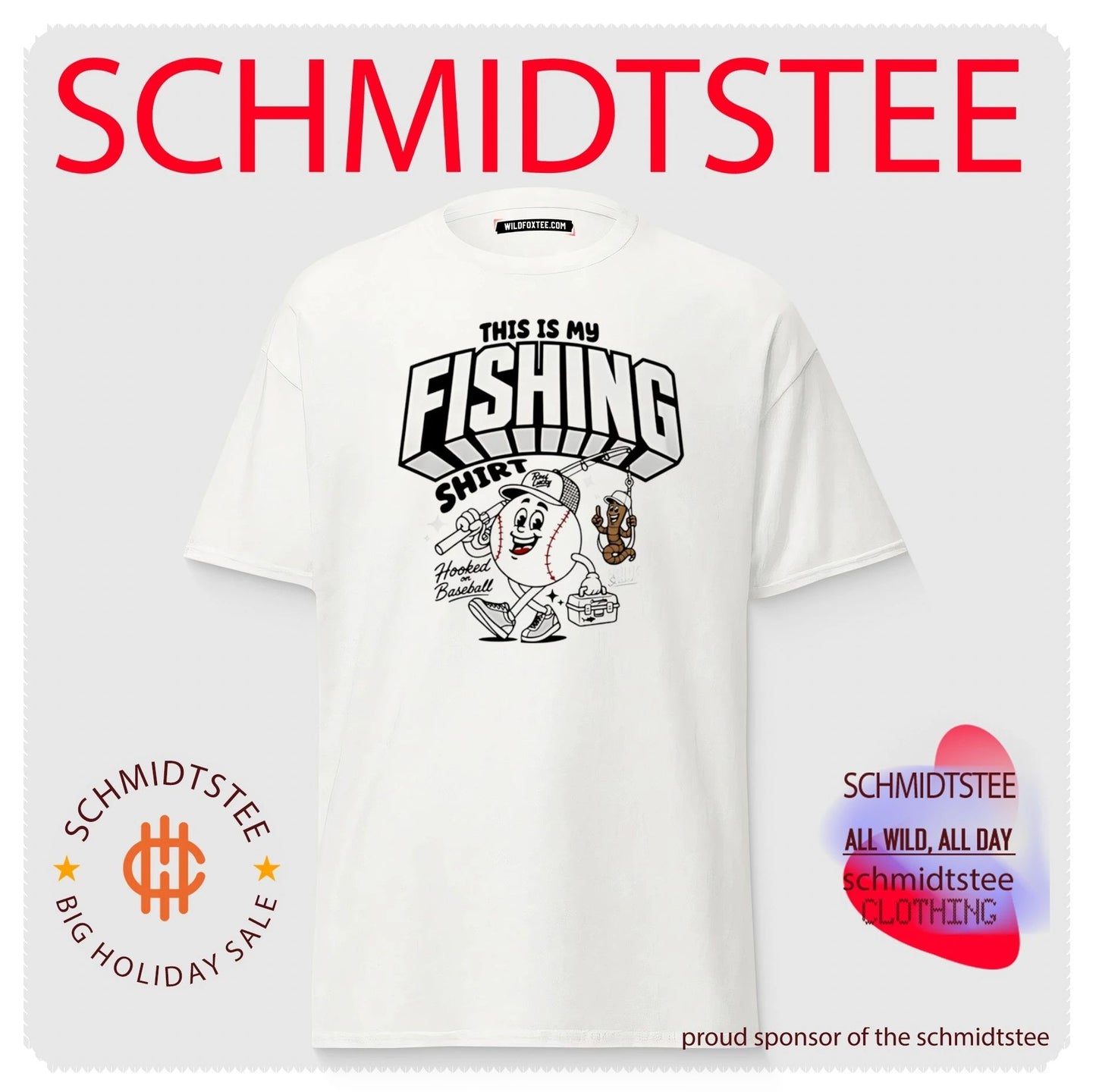 This is my fishing hooked on baseball shirt