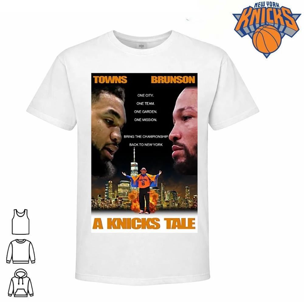A Knicks Tale Towns Brunson Movie Poster Blue New York Knicks Champions NBA 2026 Shirt