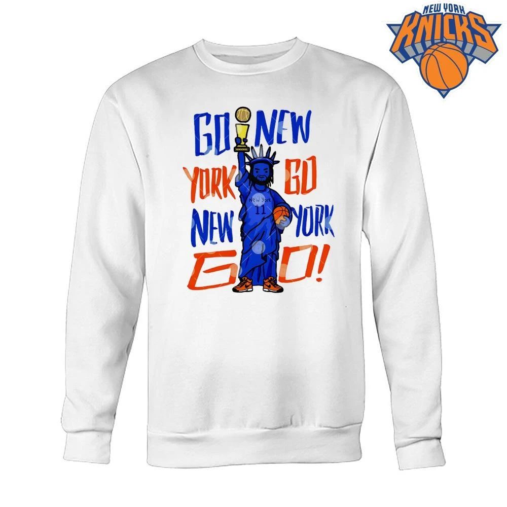 Go New York Go Jalen Brunson Statue Of Liberty Knicks Basketball Shirt