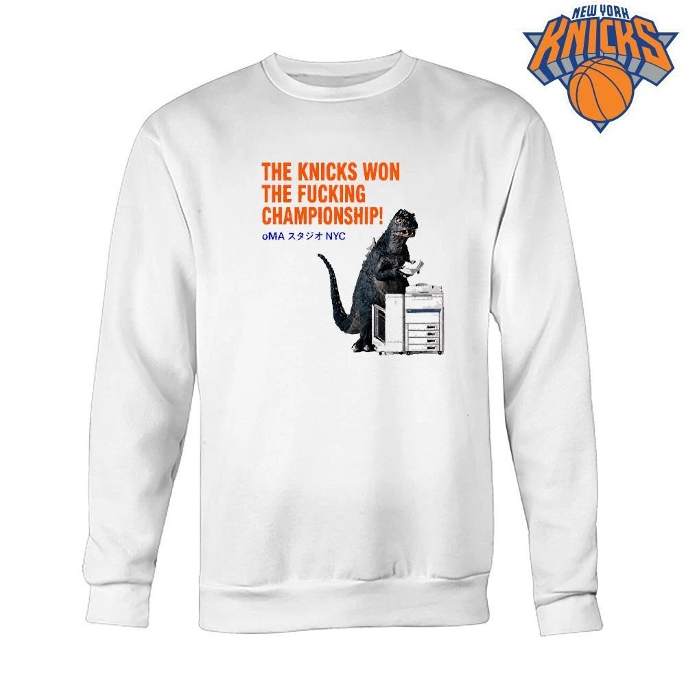Funny Godzilla Printing Office Copier Machine Meme Cartoon New York Knicks Champions NBA 2026 shirt