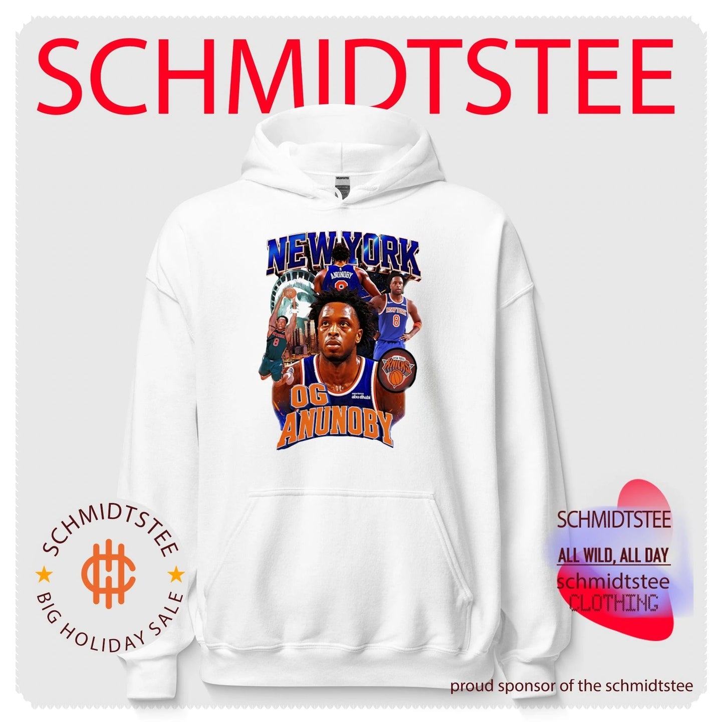 New York Knicks OG Anunoby portrait collage shirt