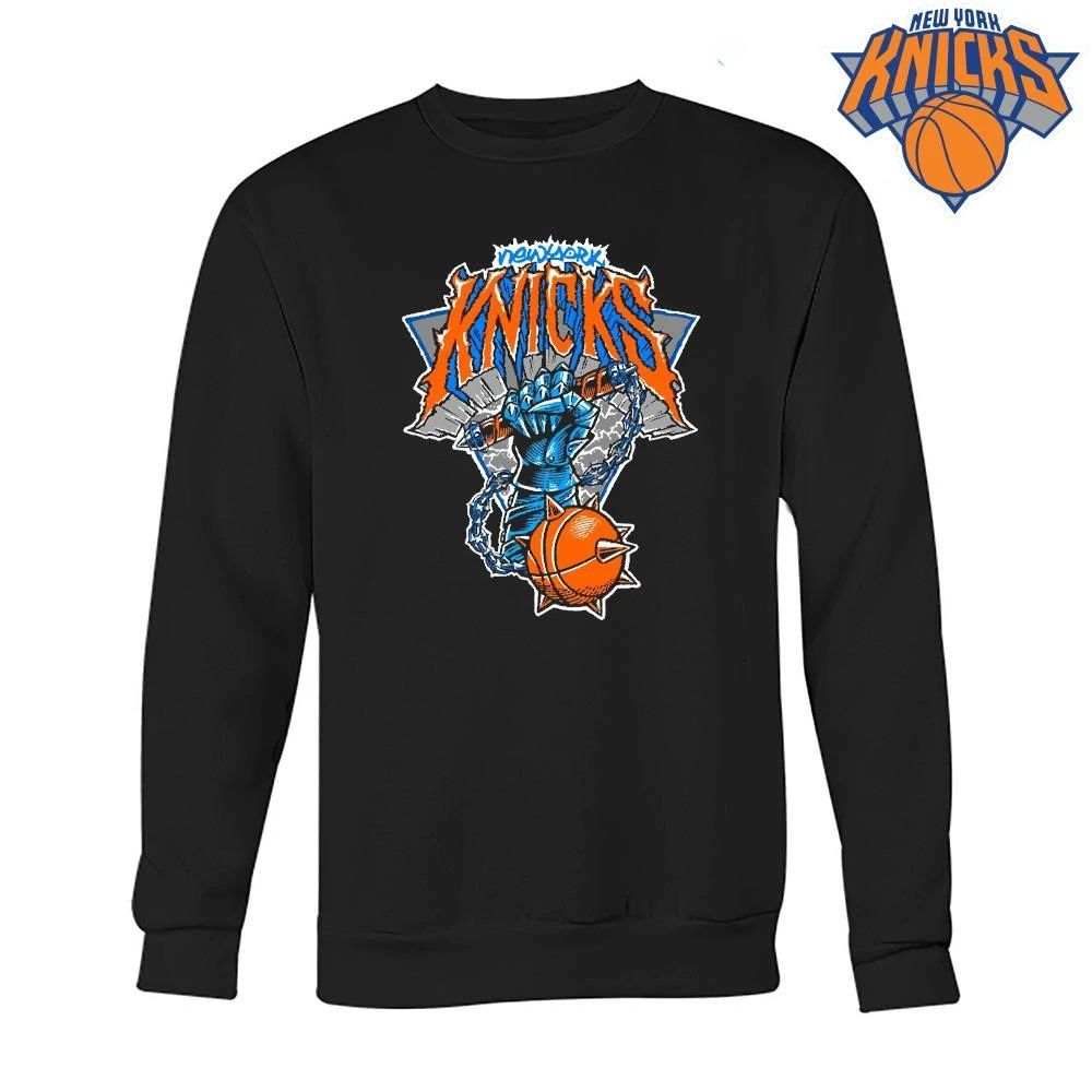 New York Knicks Champions NBA 2026 Heavy Metal Spiky Basketball Gauntlet Graphic Shirt