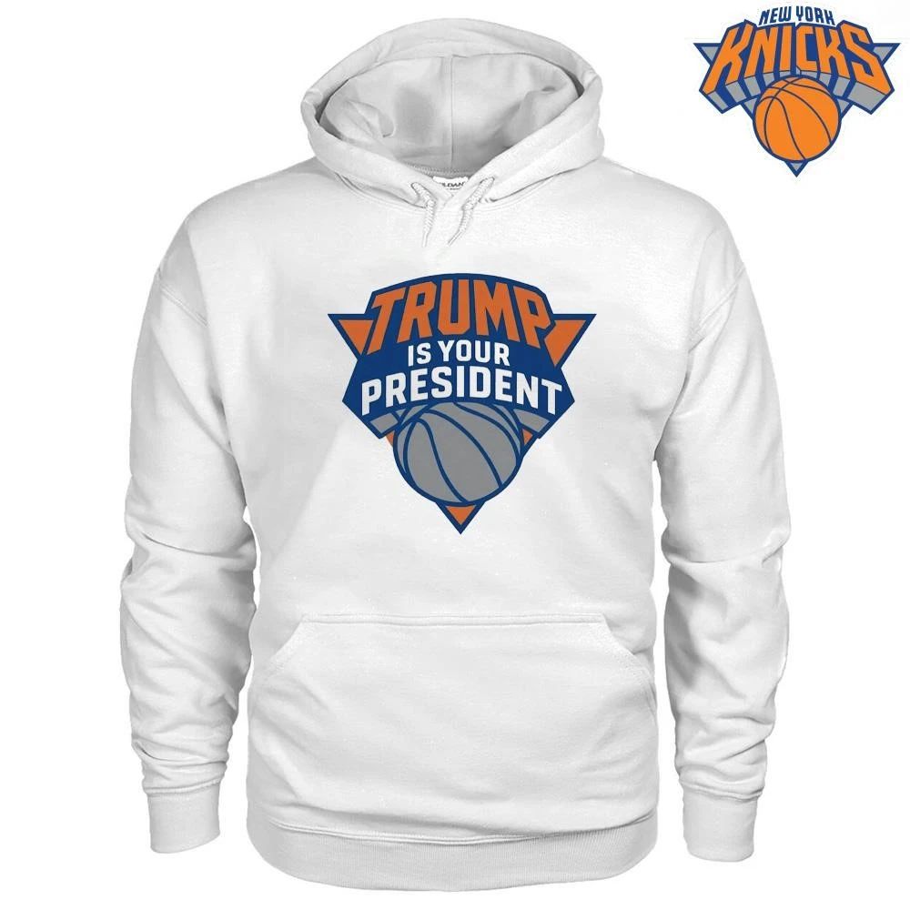 Trump Is Your President New York Knicks Style NBA Finals 2026 Basketball Graphic Parody Shirt