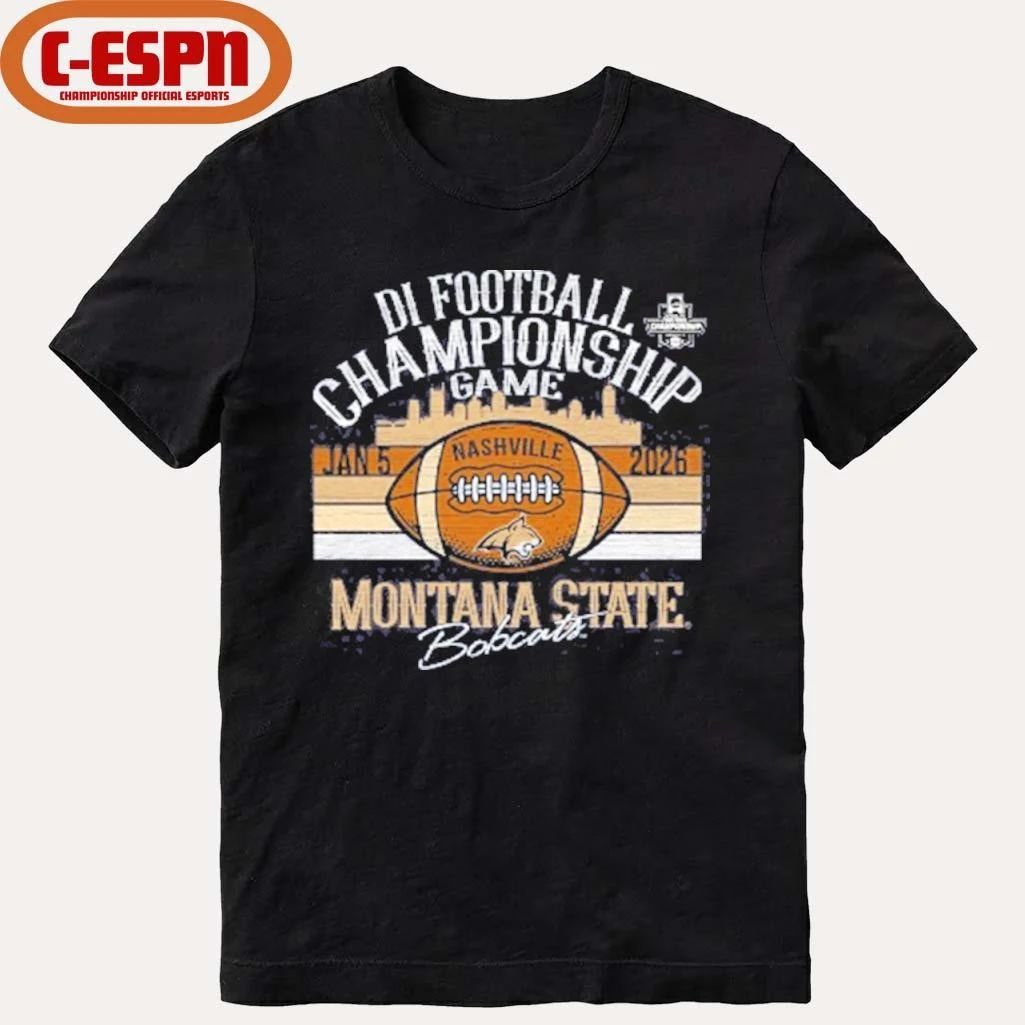 Montana State Bobcats 2025 NCAA DI Football Championship Game Nashville Skyline Shirt
