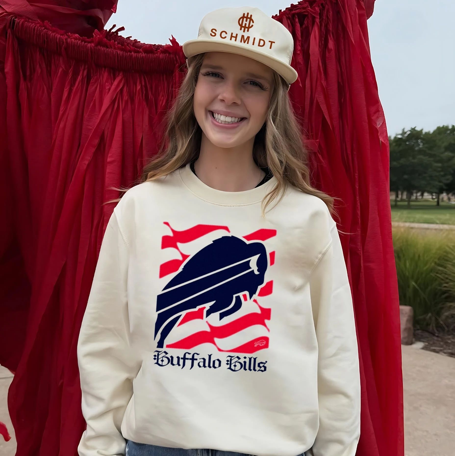 Buffalo Bills American 250th Flag Heritage Wordmark shirt
