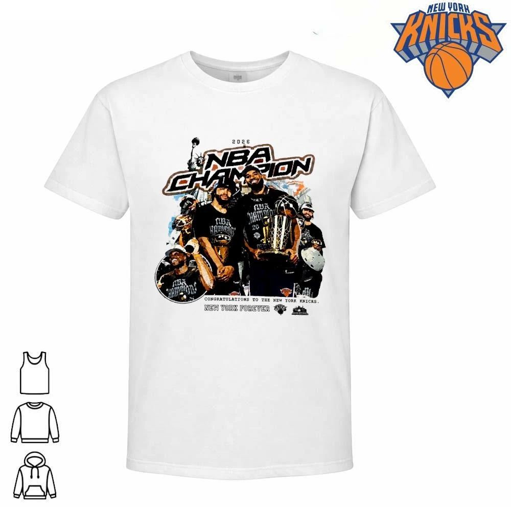 New York Basketball 2026 NBA Champions Victory Trophy Vintage Bootleg Rap Style Shirt