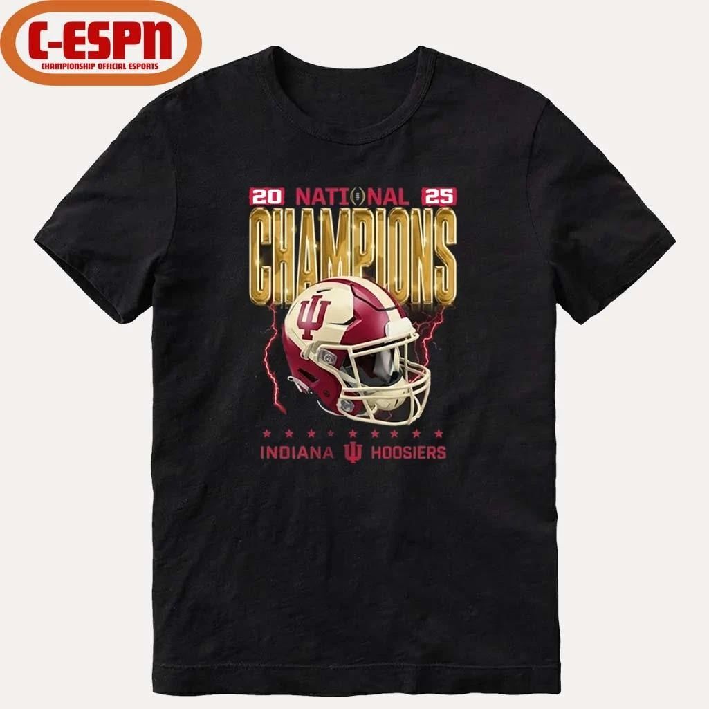 2025-26 CFP National Champions Indiana Hoosiers Vintage Helmet shirt
