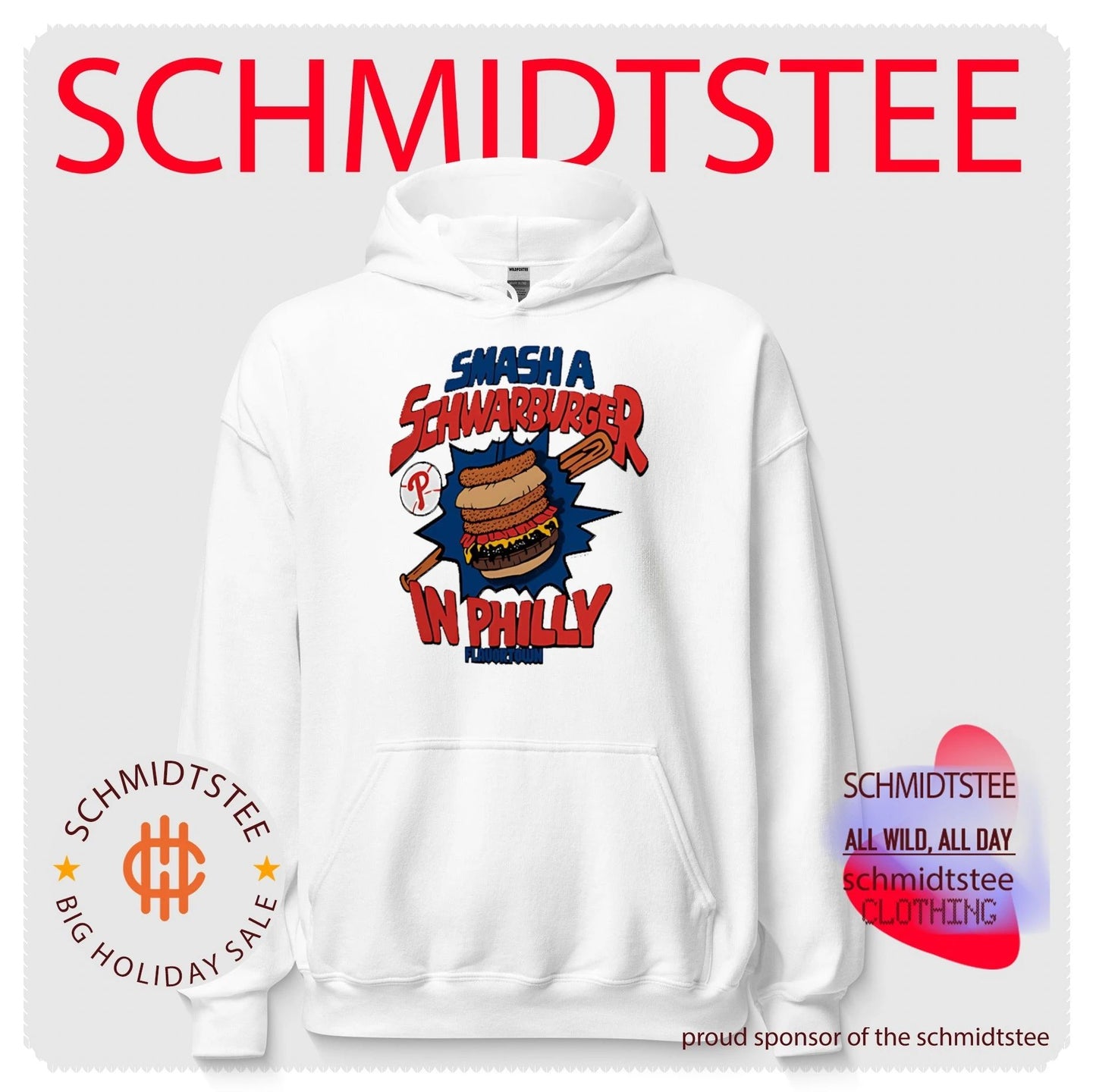 Philadelphia Phillies smash a Schwarburger in Philly food shirt