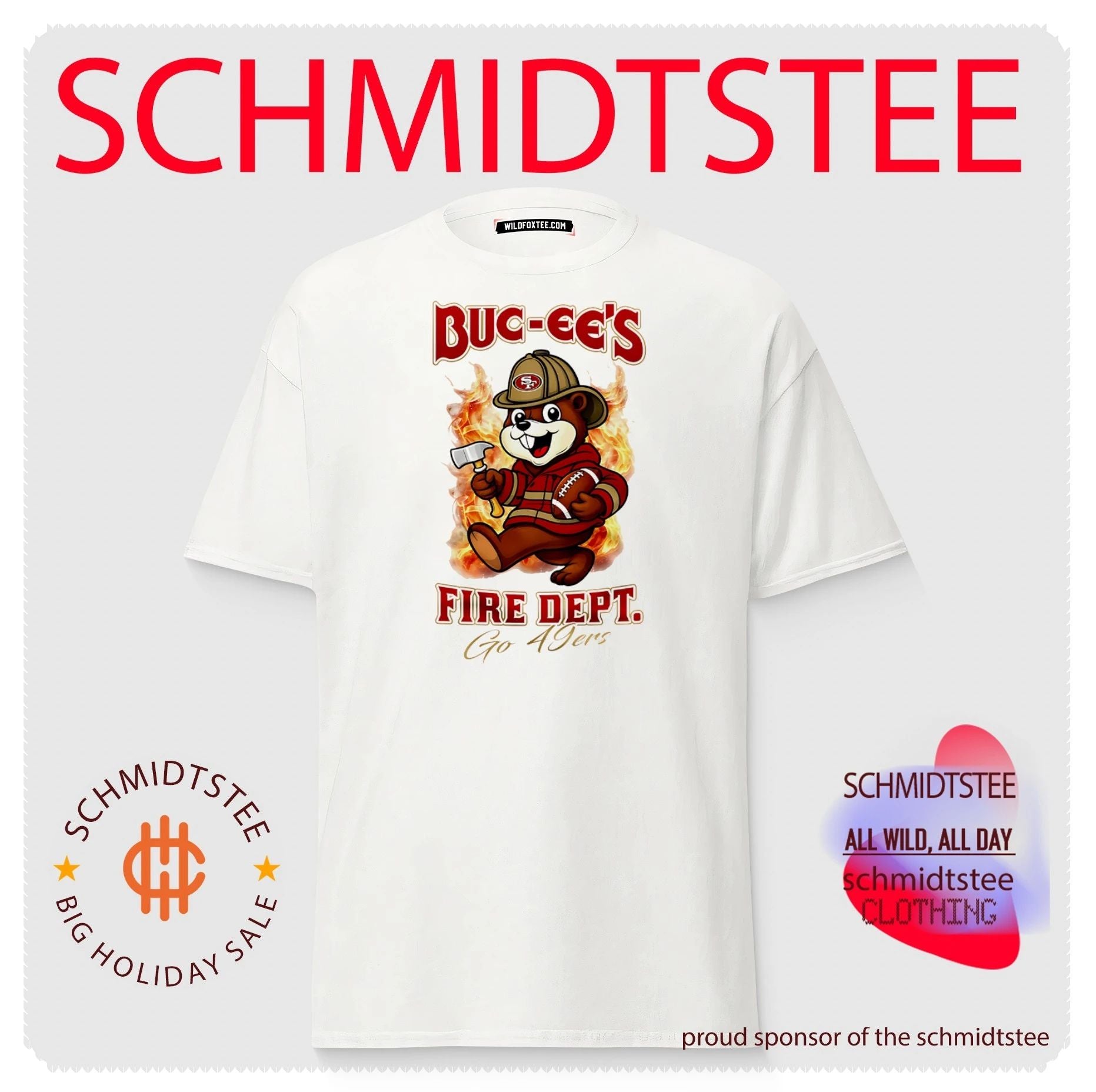 San Francisco 49ers Buc-Ee’s Fire Dept go Bears Firefighter Strong shirt