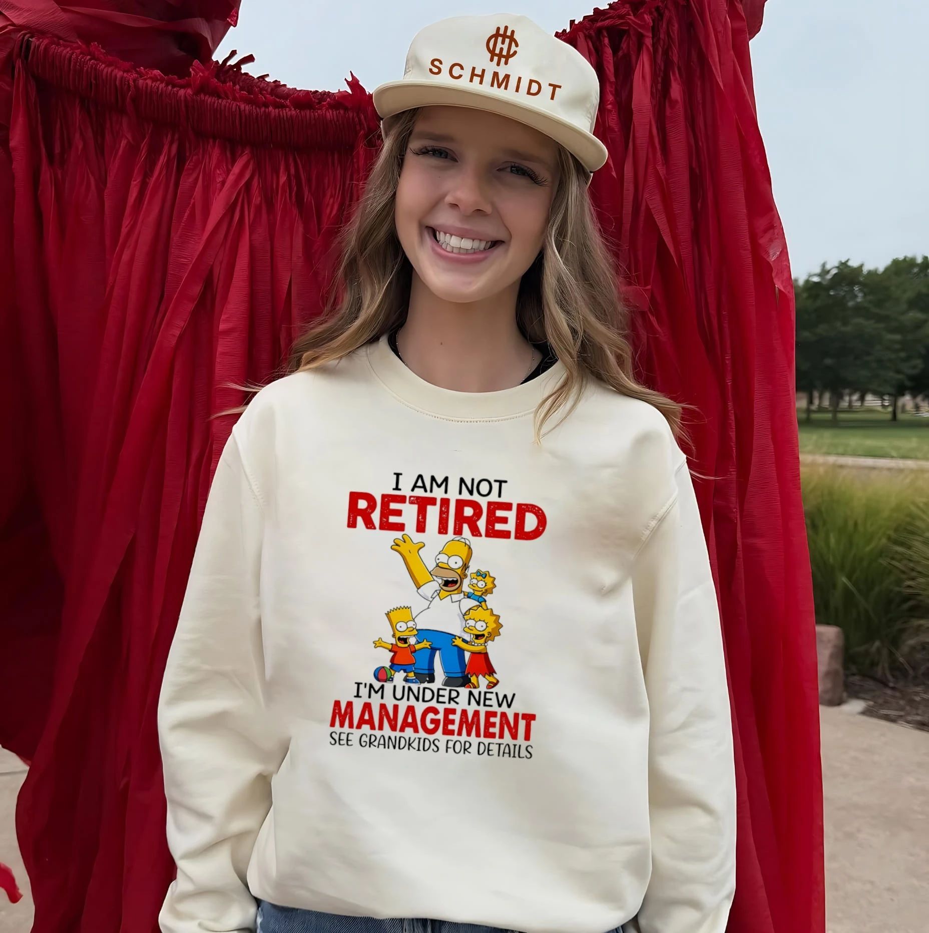 I am not retired I’m under new management the Simpson family shirt