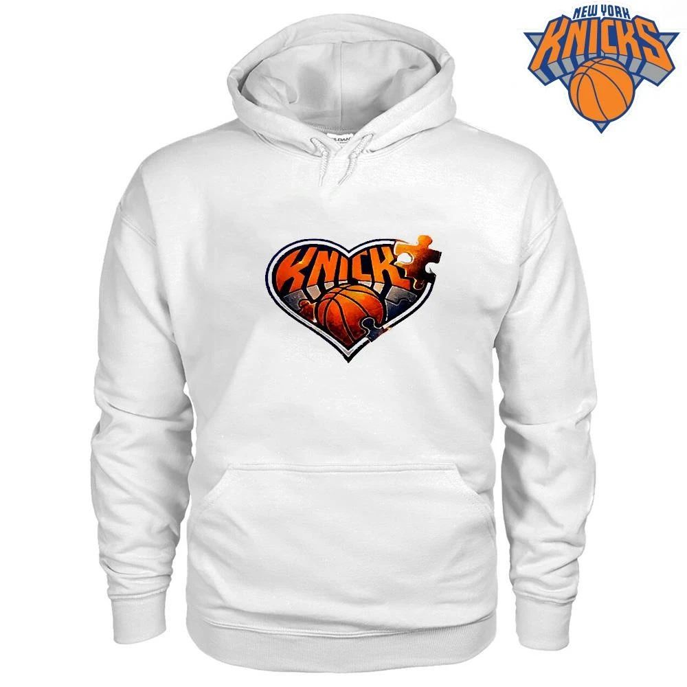 New York Knicks NBA Heart Puzzle logo T Shirt