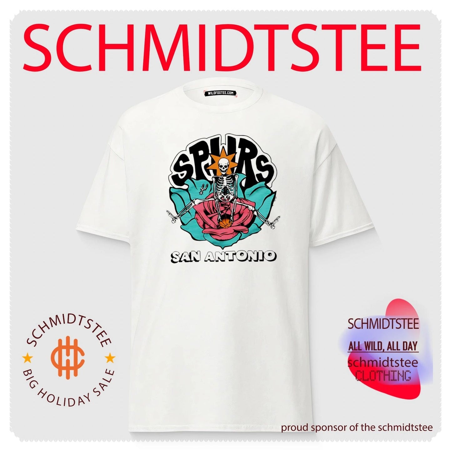 NBA x Grateful Dead x Spurs Skeleton shirt
