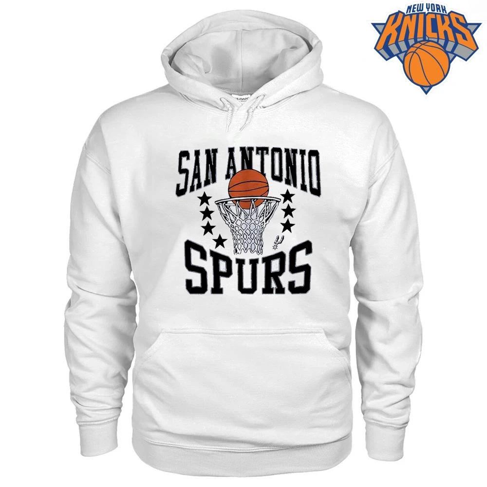 San Antonio Spurs Basketball and Hoop Logo National Basketball Association T Shirt