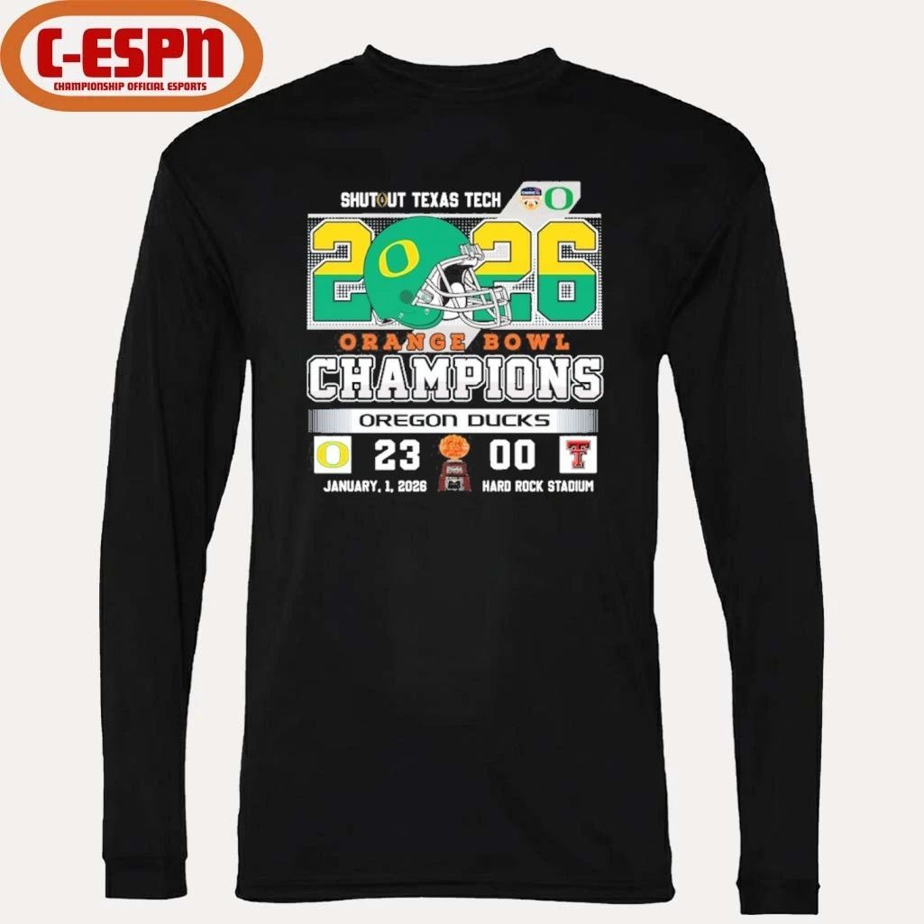 Shutout Texas Tech Oregon Ducks Orange Bowl Champions Shirt
