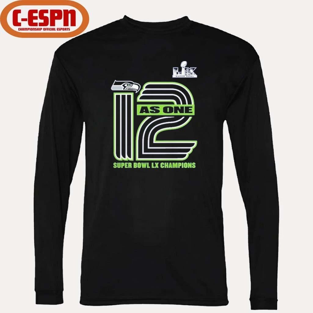 Seattle Seahawks Super Bowl LX Champions 12 As One T-Shirt