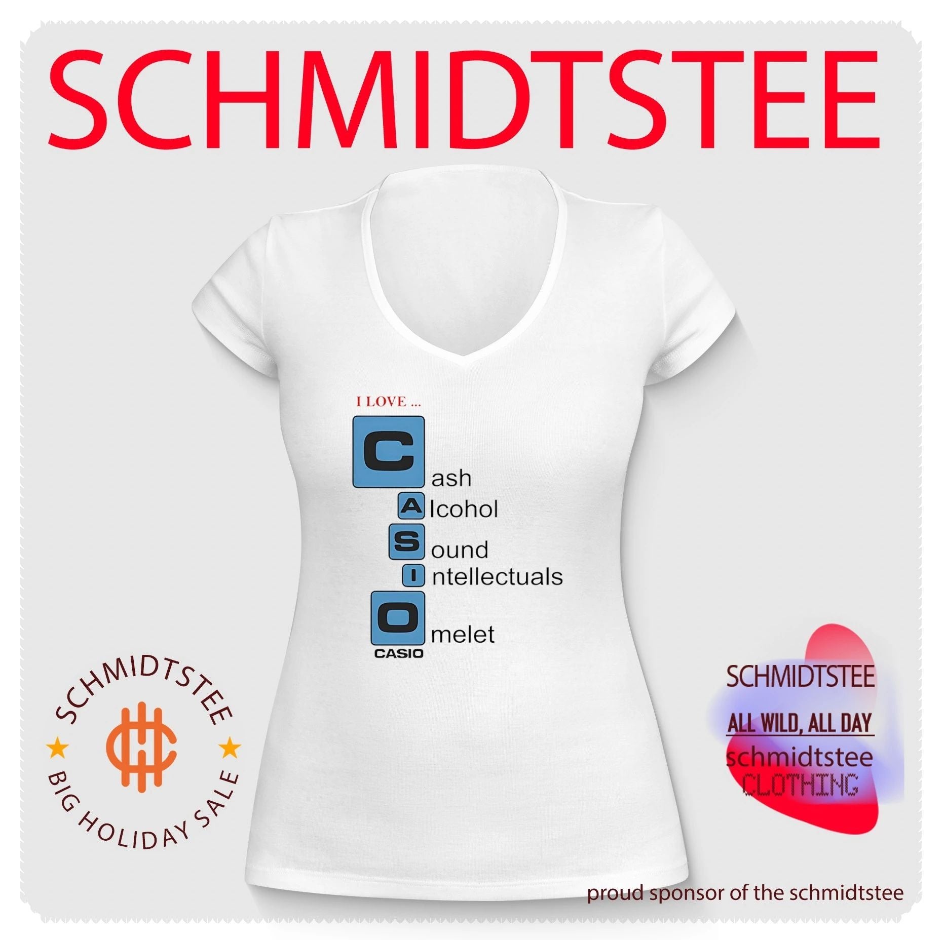 I Love Casio Cash Alcohol Sound Intellectuals Omelet Shirt