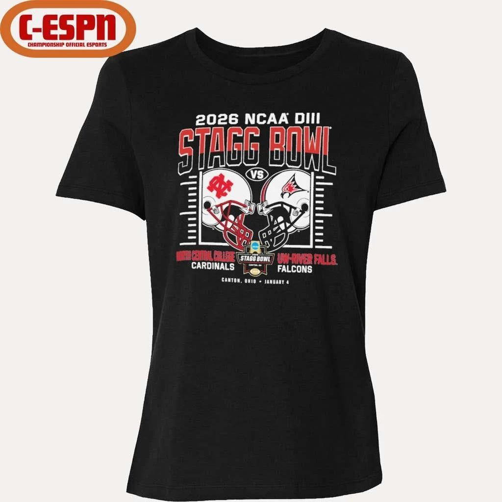 North Central Vs UW-River Falls 2025 NCAA DIII Stagg Bowl Duel Helmet Shirt