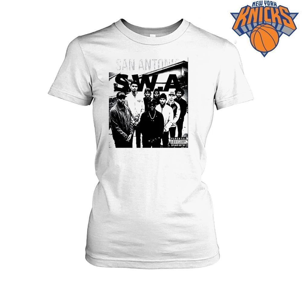 San Antonio Swa San Antonio Swa Parental Advisory Explicit Content White Shirt