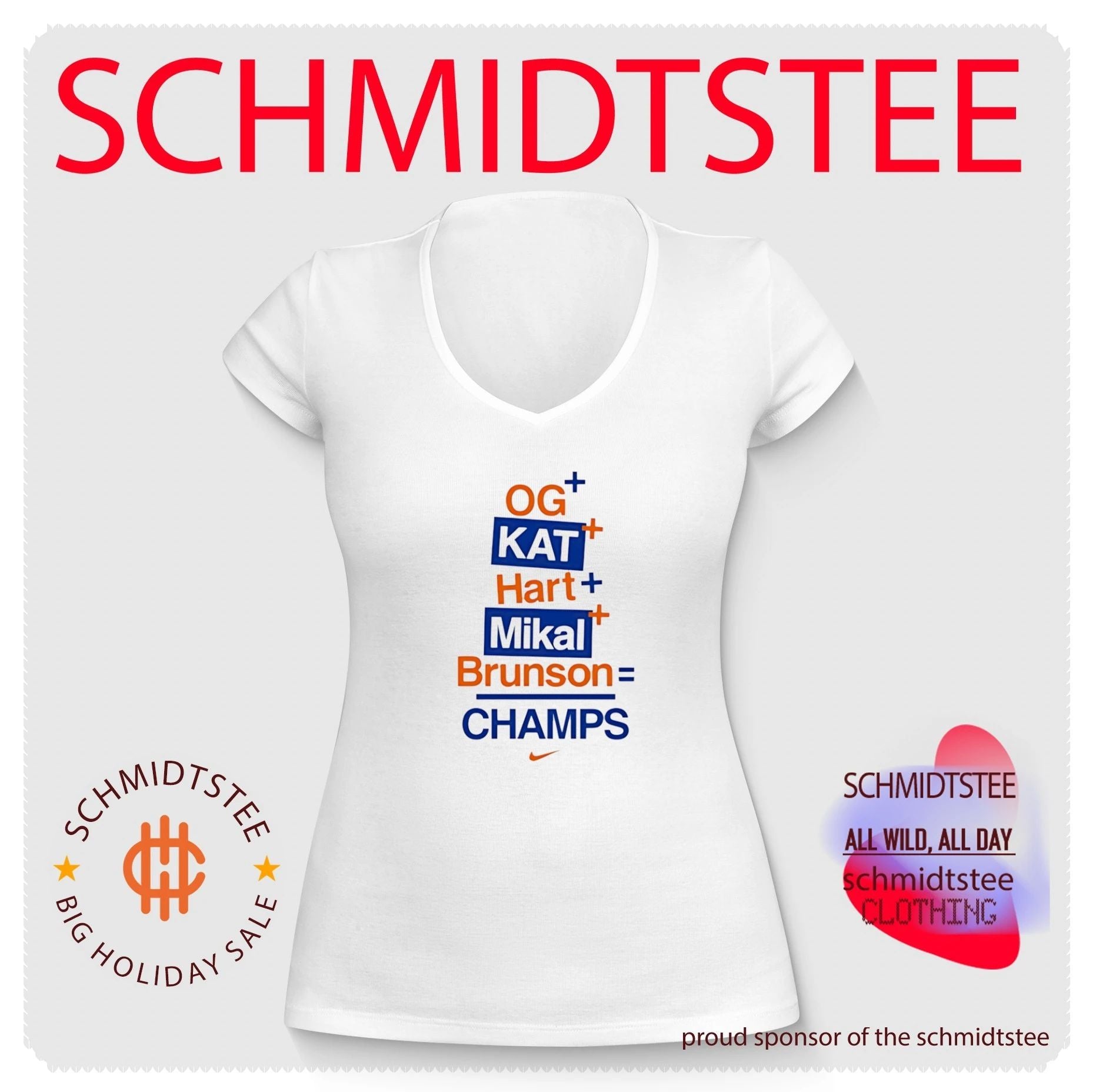 Og Kat Hart Mikal Brunson Champs New York Knicks logo 2026 shirt