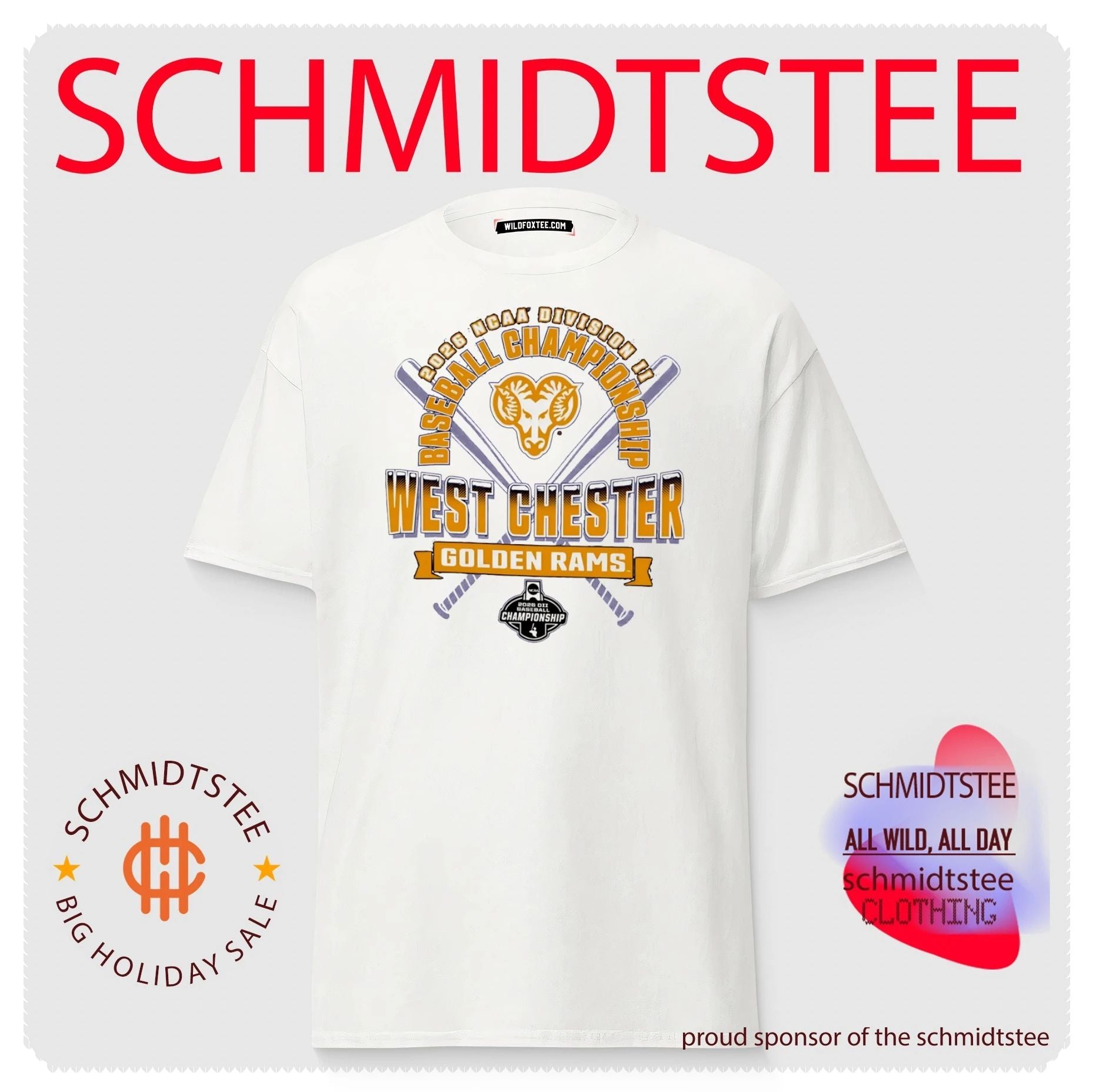 West Chester Golden Rams 2026 Division II Baseball Championship shirt