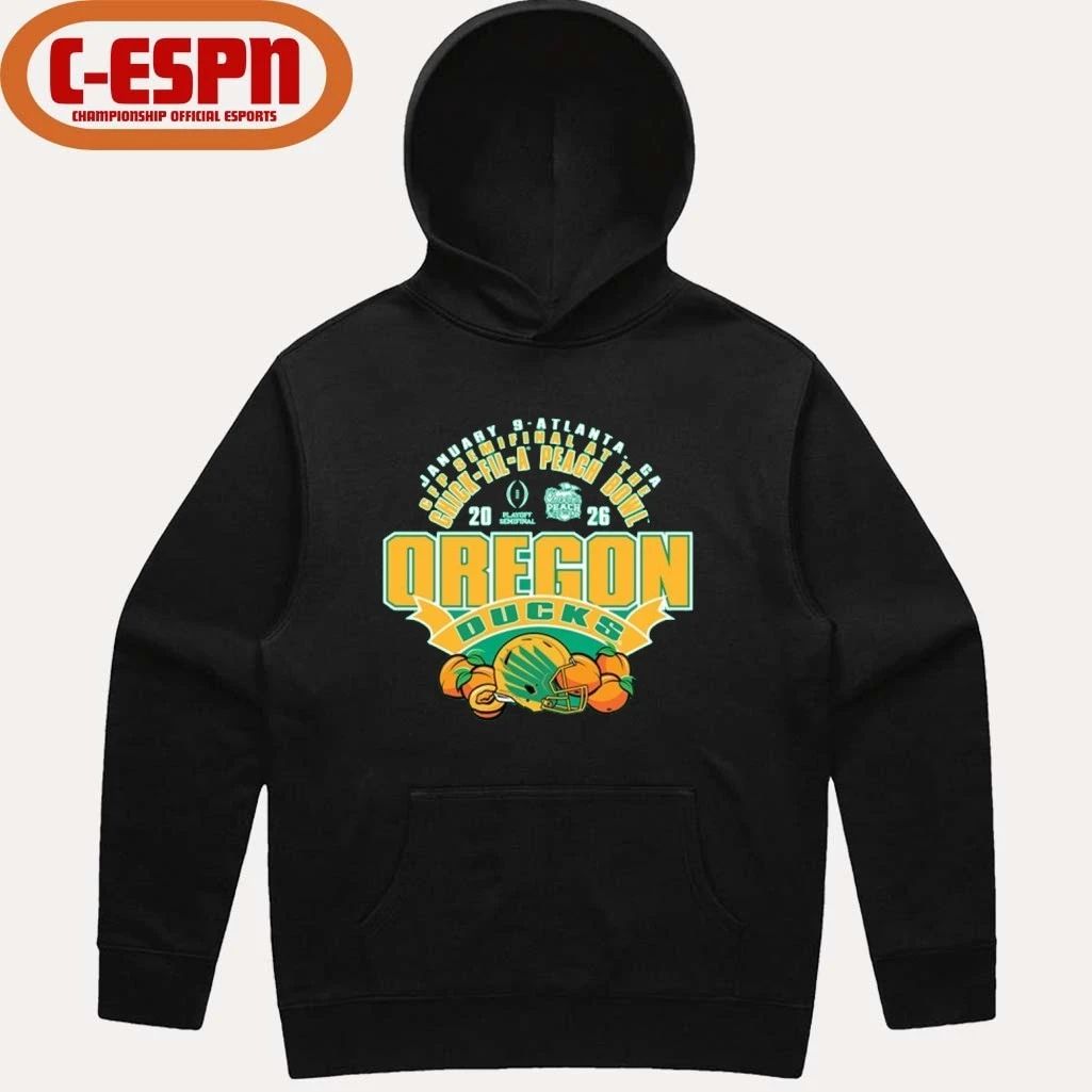 Oregon Ducks 2026 Peach Bowl Helmet Shirt