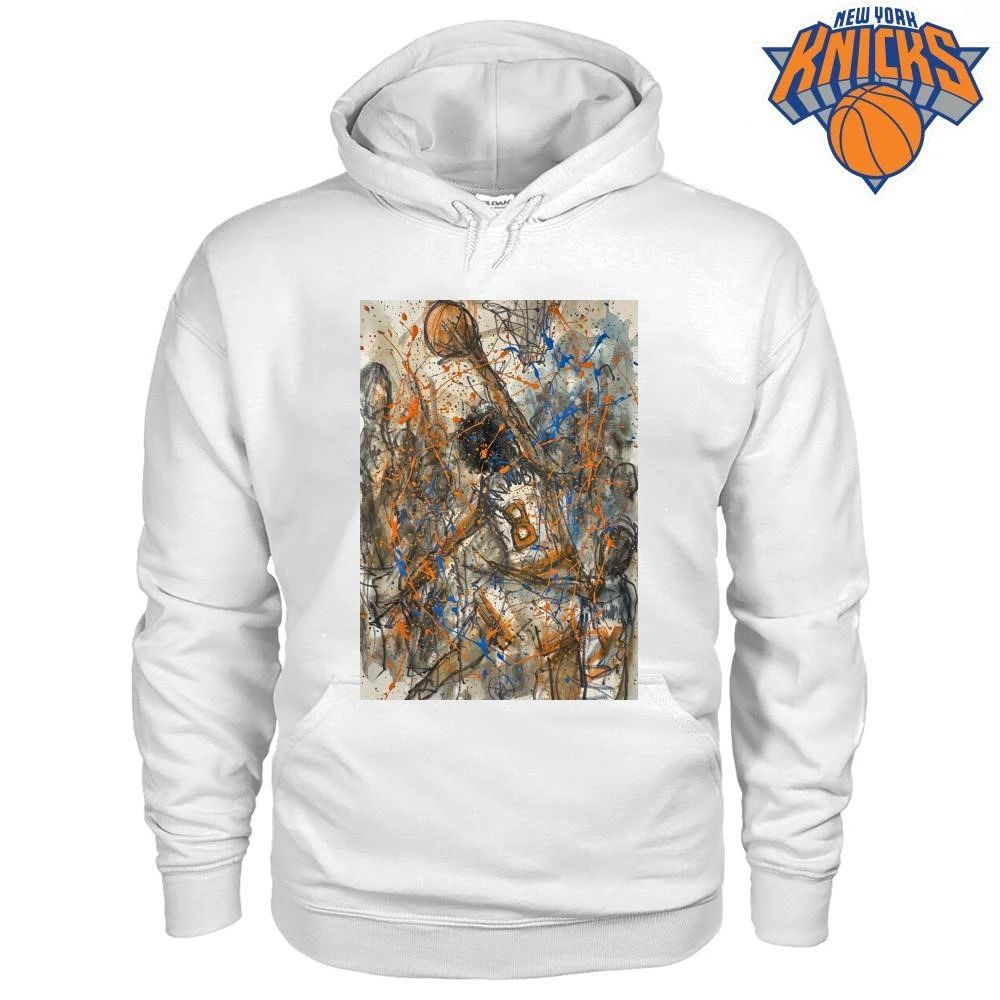 New York Knicks OG Anunoby Abstract Paint Splatter Dunk Graphic NBA Finals 2026 Shirt