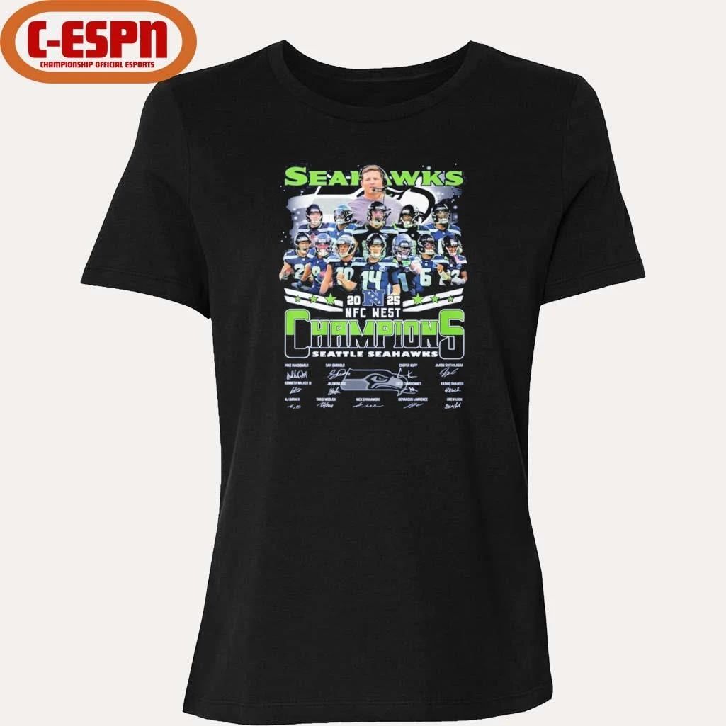 Seattle Seahawks Team NFC West Champions 2025 T-Shirt