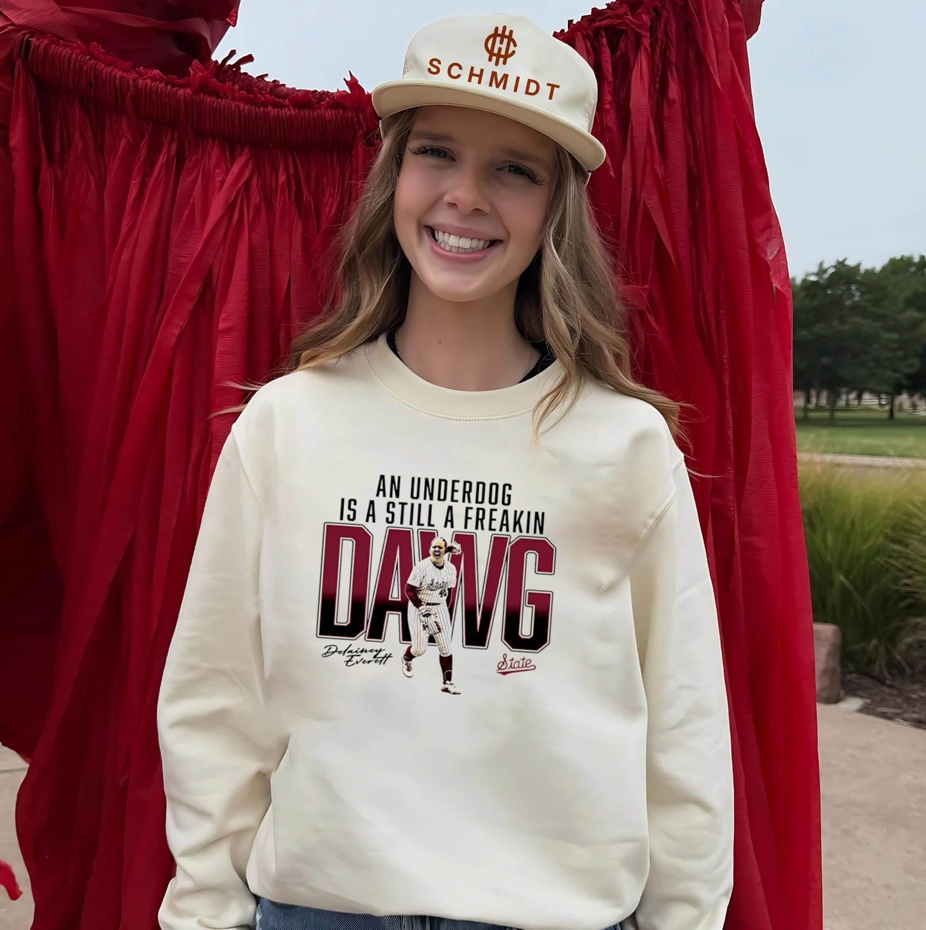 Delainey Everett Mississippi State Softball NCAA an underdog is a still a freakin Dawg shirt
