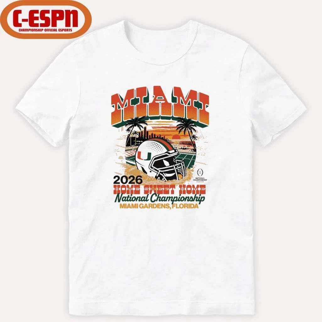 Something Inked Miami Hurricanes Home Sweet Home CFP National Championship T-Shirt