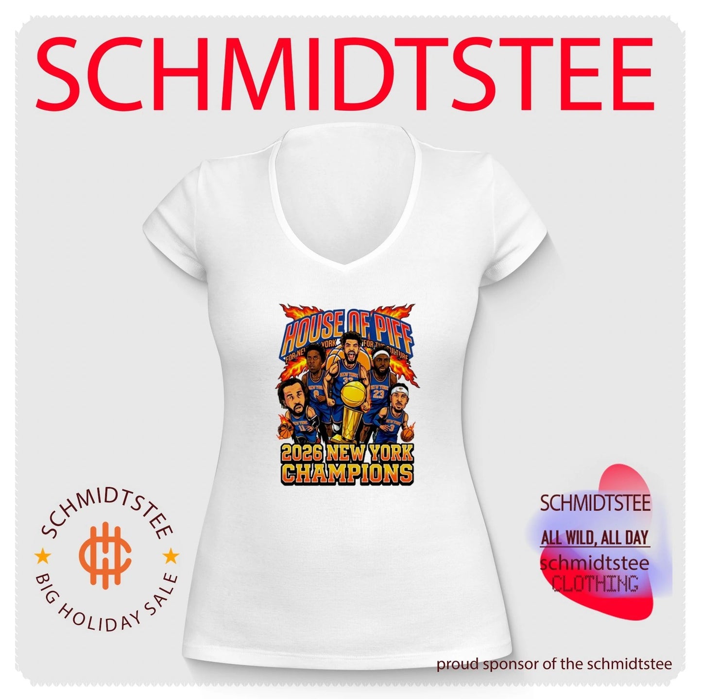 New York Knicks 2026 Champions House of Piff caricature shirt